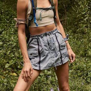 NWT Free People Movement Moonbeam Hiking Skort in Rainwater Combo XS